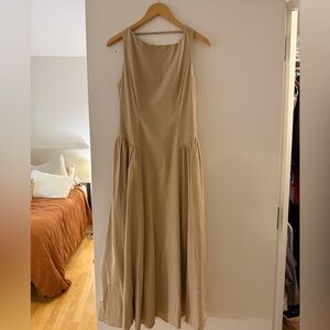 Abercrombie & Fitch Beige Maxi Dress